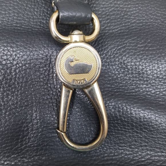 Dooney & Bourke Belvedere Lock Midnight Blue Pebbled Leather Hobo Shoulder Bag - Picture 4 of 16